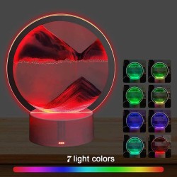 3D Hour Glass with RGB Light Lamp