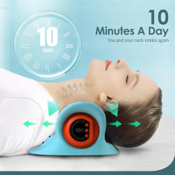 Electric Neck Massager with Heat Vibration Cervical Pillow