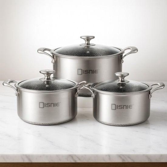 Disnie 6PCS Honeycomb Casserole Set With Lid