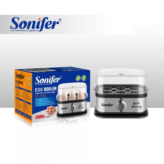 Sonifer SF-1510 Mini Electric Egg Cooker - Egg Steamer Boiler