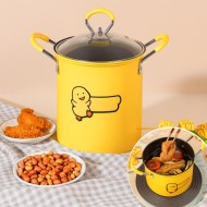 3L Stainless Steel Deep Fryer Pot with Oil Filter Basket