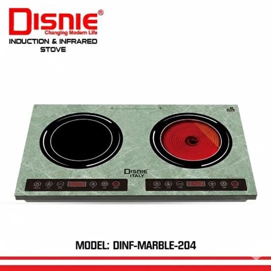 Disnie Double Burner Electric Induction+Infrared Stove