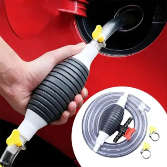 Handy Manual Gas & Oil Pump – Multi-Purpose Hand Straw Pump for Car Fuel