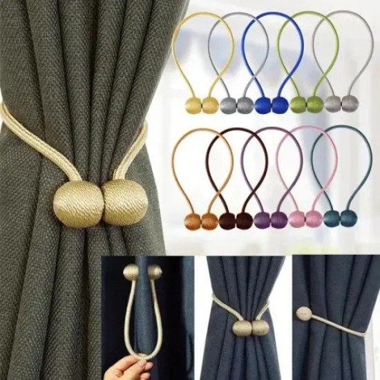 2 Pcs Magnetic Curtain Tiebacks – Luxury Decorative Curtain Holder