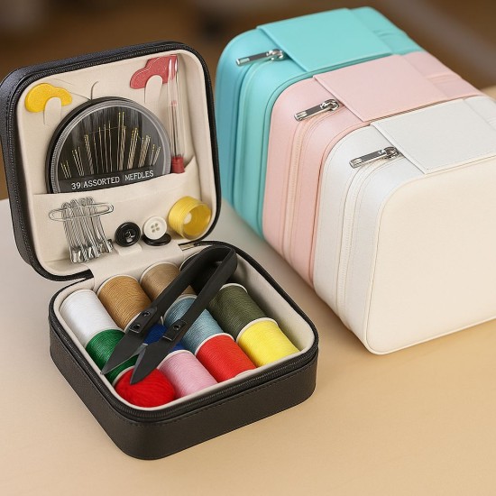 17Pcs Set Portable Household Multifunctional Needle and Thread Sewing Box