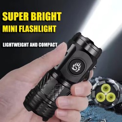 Powerful Mini LED Flashlight With Pen Clip