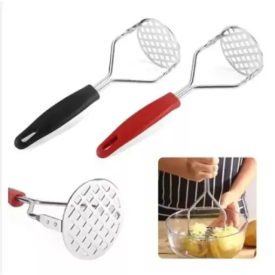 Stainless Steel Potato Masher – Heavy-Duty Food Press with Comfortable Handle