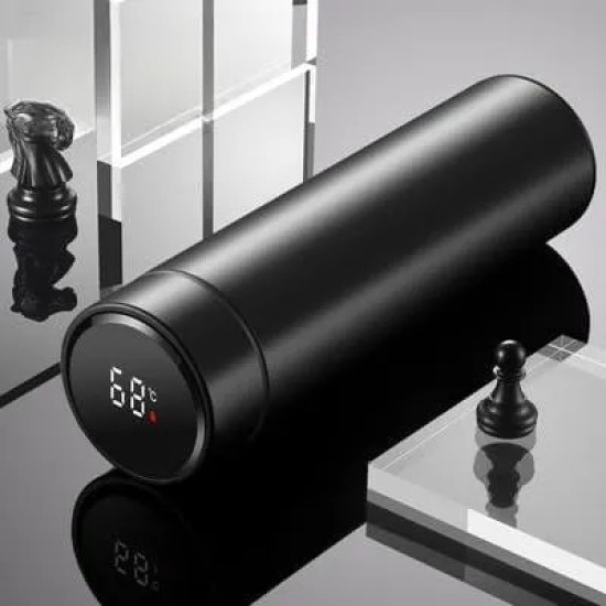 Stainless Steel Vacuum Thermos With Temperature Measurement LCD Display - 500ml