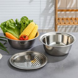 3-in-1 Multifunctional Stainless Steel Basin With Grater