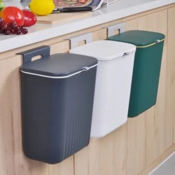 Wall Hanging Dustbin with Lid – Wall Mounted Trash Bin for Kitchen, Bathroom & Office
